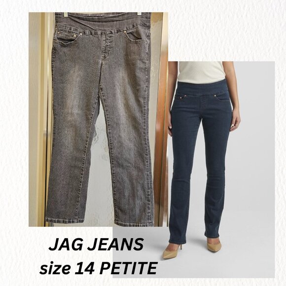 JAG JEANS 14P Paley Mid Rise Boot Cut in Gray Pull-On  AD-1548 - Picture 1 of 9